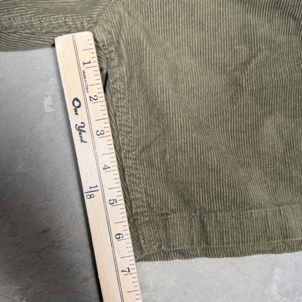 Quiksilver Mens Small Corduroy Shorts Olive‎ Tan Elastic Waist Cotton size 30